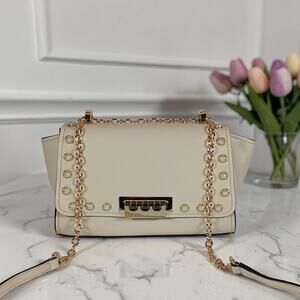 Zac Posen Bridette Belted Mini Crossbody Handbag in Dove NWT